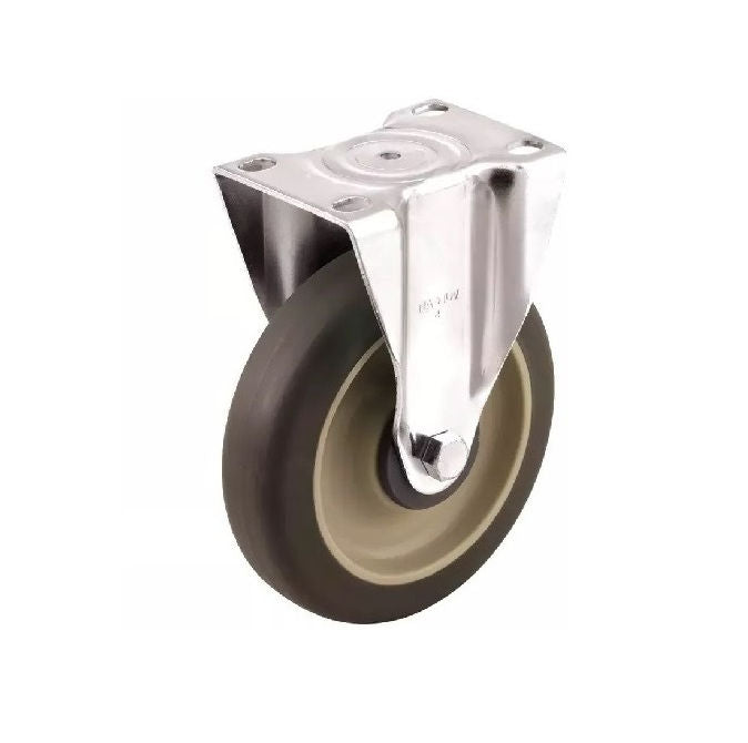 1162014 | RWC-R2711 (PK-2) --- Plate Castors - Wheel diameter 50 Rigid 30 mm - Inst Rubber Castor