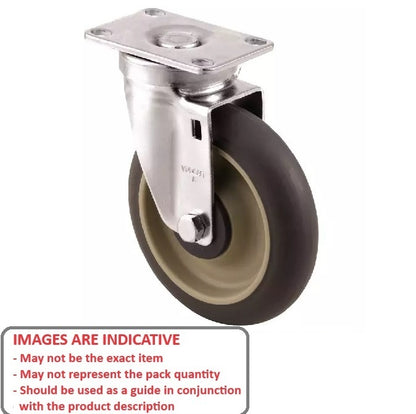 1161919 | RWC-S2710B (2 Pcs) --- Castors - 50 x  Swivel with Brake x 30 mm