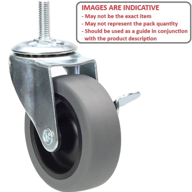 1228637 | RWC-S2714B (4 Pcs) --- Castors - Swivel with Brake x 50 mm x 20 mm