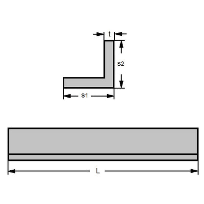 1058691 | ANGBR-048-0300 --- Angle - 4.762 mm x 0.71 mm x 300 mm