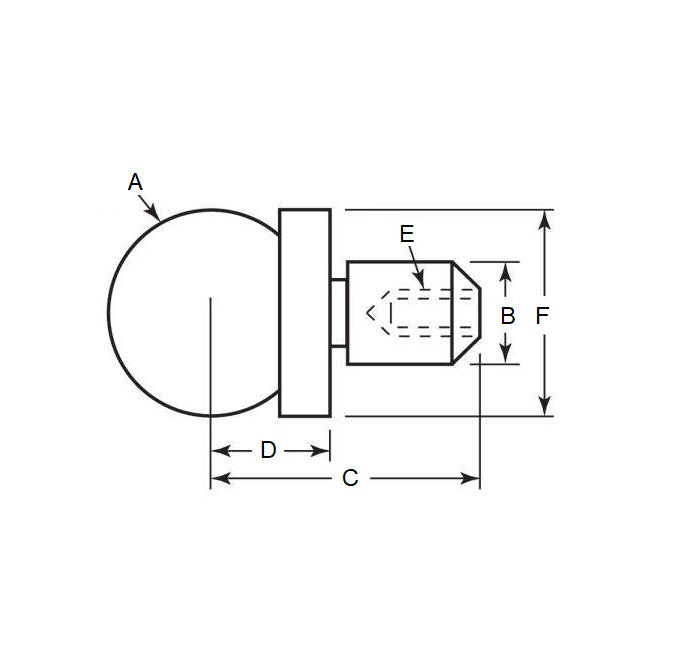 1071725 | BIN-00635-HS-SOL (25 Pcs) --- Balls - 6.35 mm x 3.167 mm x 14.732 mm