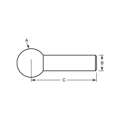 1128965 | BLTO-02223-CS-2P --- Tooling Balls - 22.225 mm x 11.113 mm x 36.576 mm