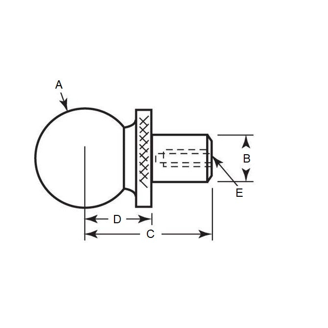1100732 | BLTO-01270-CS-C2-A (Each) --- Tooling Balls - 12.7x6.35x15.875 mm Two Piece - Carbon Steel Ball