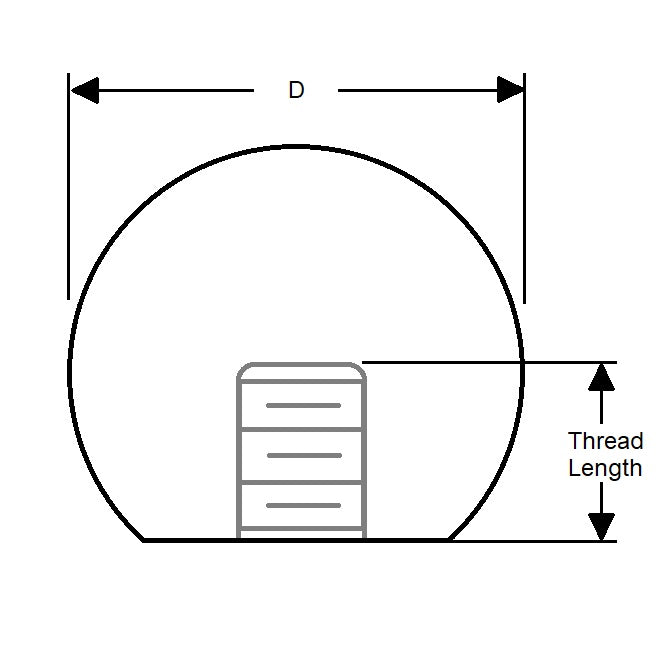 1055110 | KF040M-016-T303 --- Knobs - M4x0.7 (4mm  Standard) x 16 mm x 7.2 mm