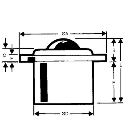 1089371 | BTU0010-004-F-Z-SL-FH (Each) --- Spring Loaded Ball Transfer Units - 10 kg - 3.5x36.5 mm Flanged - Steel Zinc Plated