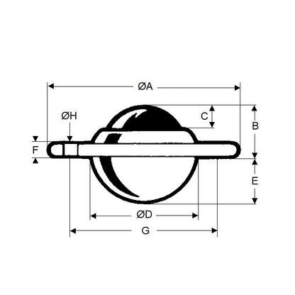 1108956 | BTU0012-010-F-C --- Ball - 15 kg x 10.2 mm x 22.2 mm