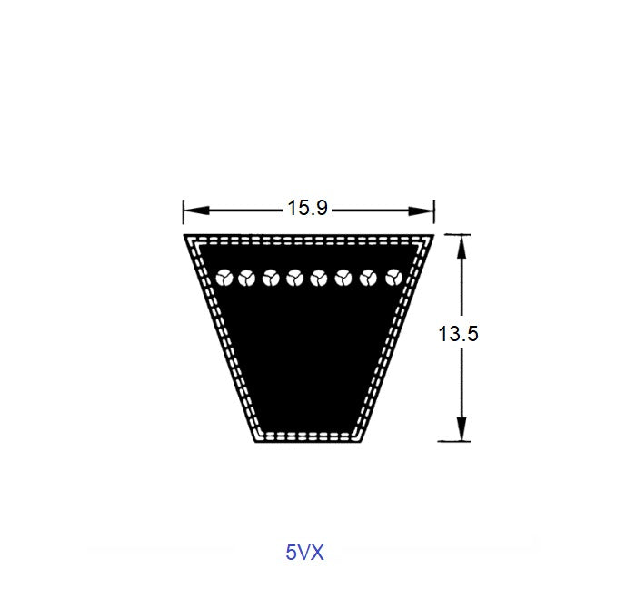 1223857 | BV16-04572-5VX1800 --- Belts - 4572 mm - -