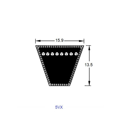 1222747 | BV16-01753-5VX690 --- Belts - 1752.6 mm - -