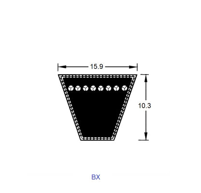 1223650 | BV16-03454-BX136 --- Vee Belts - 3454.4 (136.0 in.) - -