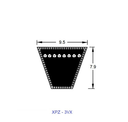 1221492 | BV10-00902-3VX355 --- Belts - 901.7 mm - -