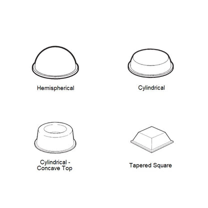 1227927 | RSB-35RS (Sheet) --- Bumpers - Hemispherical x 17.78 mm x 9.652 mm