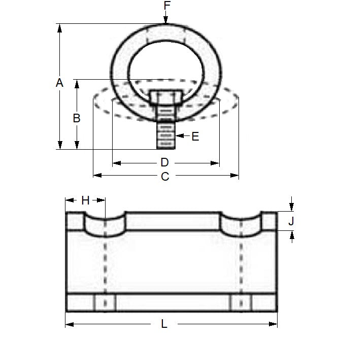 1203421 | TEB-5RS (Each) --- Radial Tube Bumpers - 152.4 mm - 700 Kg - 67.818 mm - Elastomer Bumper