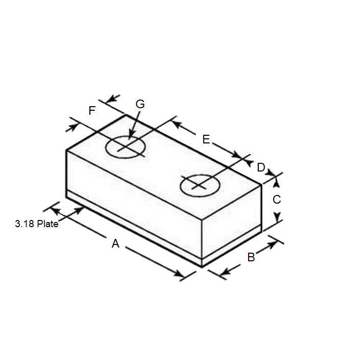 1178287 | FRB-104RS --- Bumpers - 76.2 mm x 25.4 mm x 44.45 mm