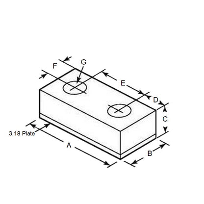 1151551 | FRB-100RS --- Bumpers - 38.1 mm x 25.4 mm x 19.05 mm