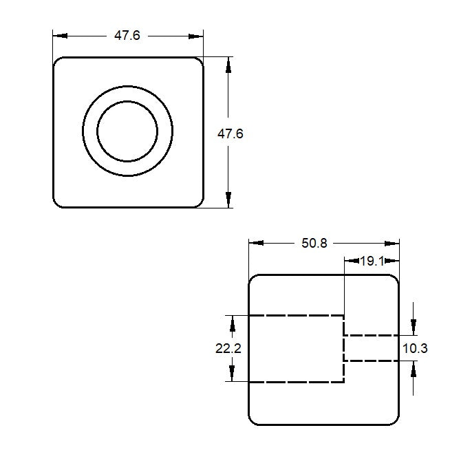 1159609 | FRB-90RS --- Bumpers - 47.625 mm x 50.8 mm x 47.625 mm