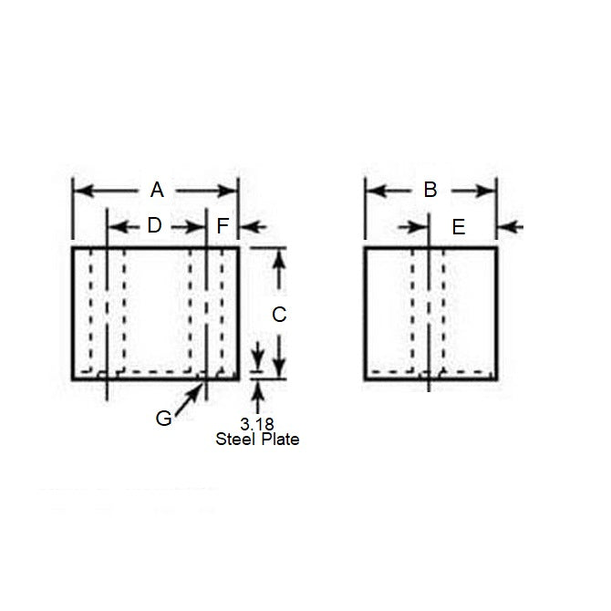 1120880 | FRB-60RS --- Bumpers - 19.05 mm x 19.05 mm x 15.875 mm