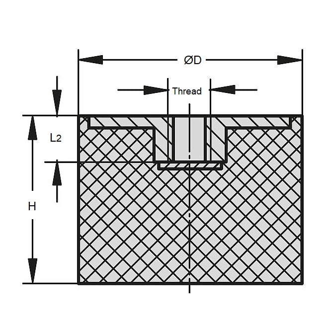 1114402 | CFB016-15-040M-R60 --- Mount - 16 mm x 15 mm M4x0.70