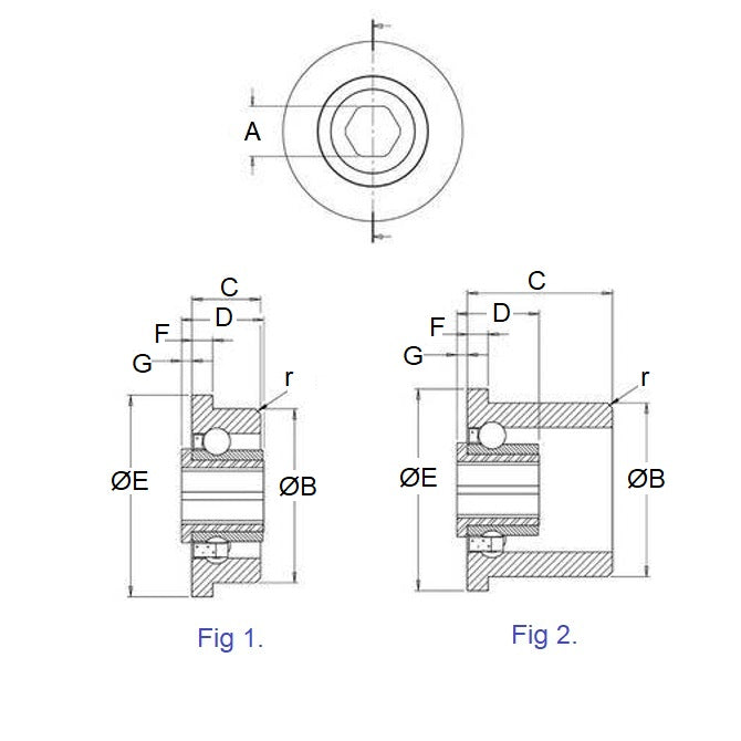 1116600 | CB-574-175H-18-6S (Each) --- Conveyor Bearings - 17.46x57.4x17.78 mm / 23.62 mm Single Row - Stainless Steel 316 Balls and Races Bearing