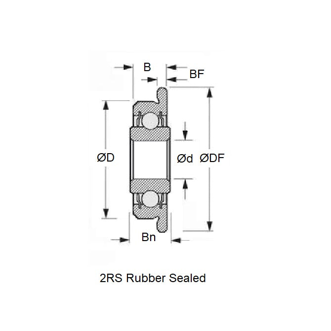 1120775 | FMR35190511-2RS-ECO (Each) --- Single Row Ball Bearings - 19.05x35x11 mm / 13 mm Flanged - Chrome Steel SAE 52100 Bearing
