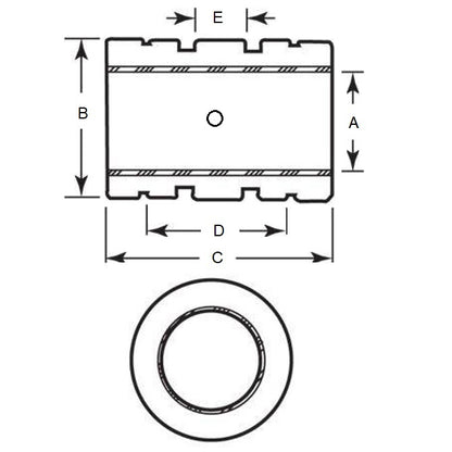 1074190 | LCP-0064-013-019-CC (Each) --- Sliding Bearings Linear - 6.36x12.7x19.05 mm - Ceramic Coated Steel Bearing