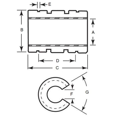 1144511 | LOP-0318-051-067-FG --- Linear Sliding Bearings - 31.75 mm x 50.8 mm x 66.675 mm / 2334 mm