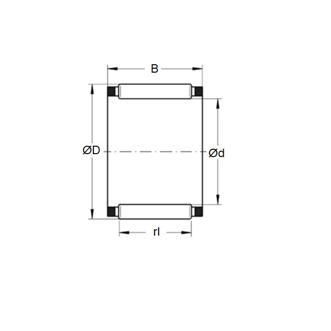 1076627 | NC-0070-0100-0100-TN --- Needle Roller without Inner Ring Bearings - 7 mm x 10 mm x 10 mm / 325 mm