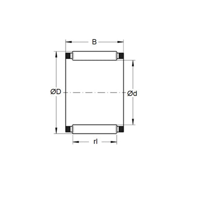 1076627 | NC-0070-0100-0100-TN --- Needle Roller without Inner Ring Bearings - 7 mm x 10 mm x 10 mm / 325 mm