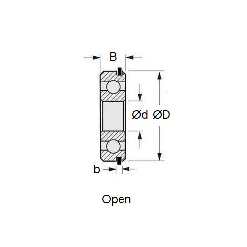 1110208 | 6302-NR --- Bearings - 15 mm x 42 mm x 13 mm