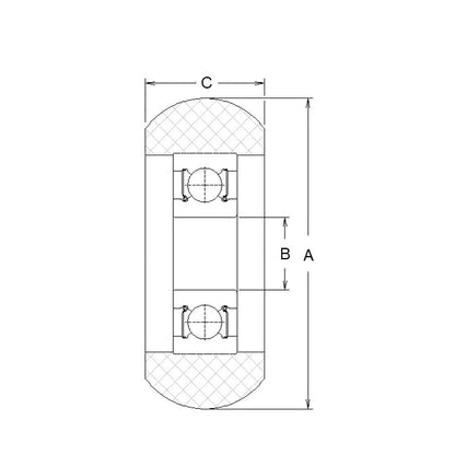 1140887 | NRV-0300-080-W-ZZ (2 Pcs) --- Rollers - 30 mm x 8 mm x 7 mm