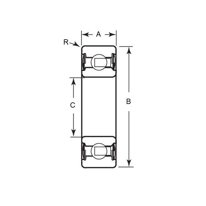 1121929 | R12824-ZZ-SG --- Single Row Ball Bearings - 19.05 mm x 44.45 mm x 12.7 mm