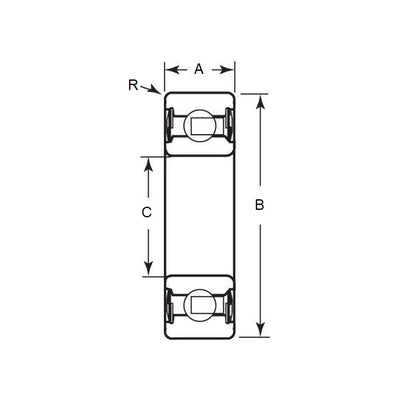 1111881 | R10D-ZZ-SG (Each) --- Single Row Ball Bearings - 15.875x34.925x11.113 mm Unflanged - Chrome Steel Bearing