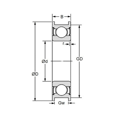 1054776 | S624A-ZZ-SQP --- Bearings - 4 mm x 13 mm x 4 mm