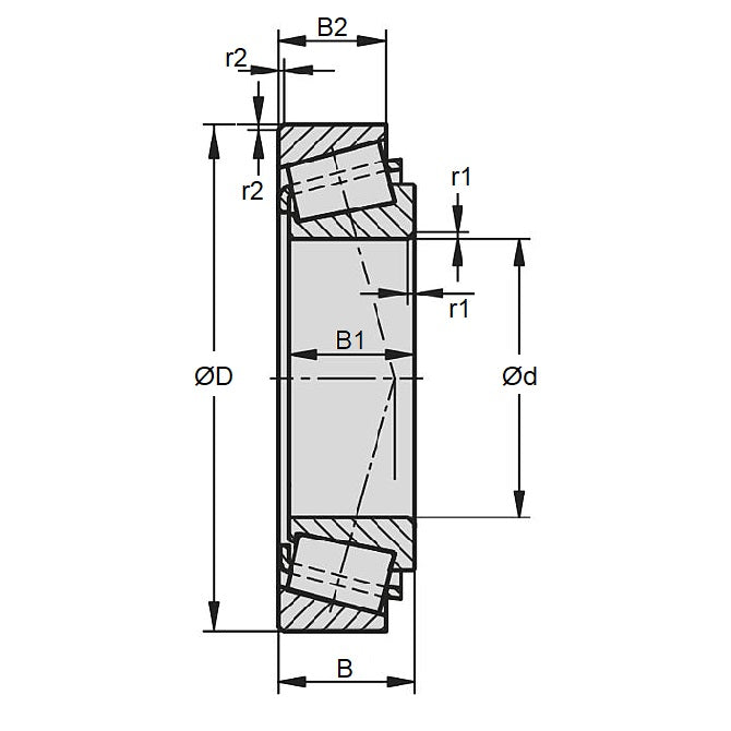 1150765 | JL69349-10 --- Tapered Roller Set Bearings - 37.998 mm x 62.992 mm x 16.993 mm