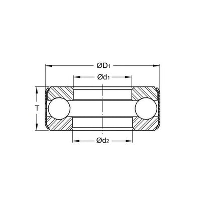 1111022 | T-0159-0286-BND (Each) --- Thrust Ball Bearings - 15.875x28.575x8.738 mm / 16.662 mm Banded - Carbon Steel Bearing