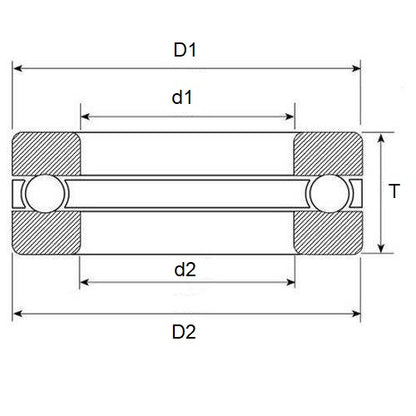 1183891 | T-0900-1200-G-51118 --- Bearings - 90 mm x 120 mm x 22 mm