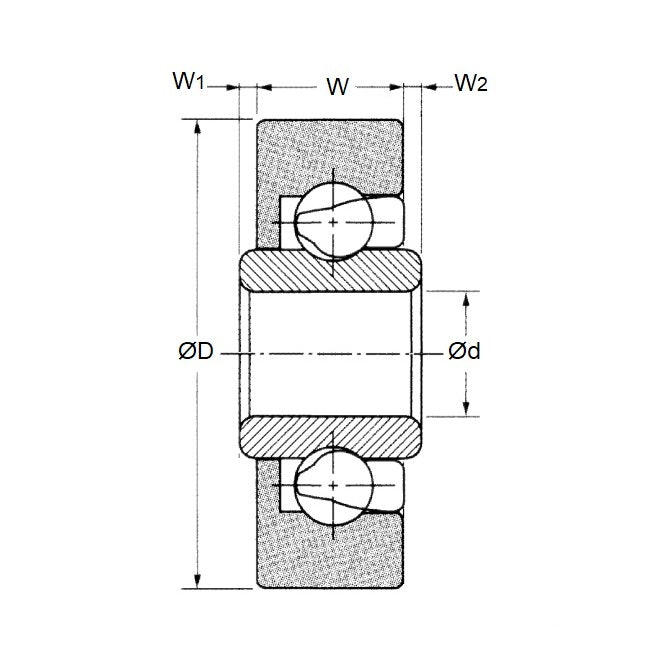 1069230 | TOK-DR-22-H6W1 (2 Pcs) --- Special Type Bearings - 6 mm x 22 mm 7.000 / 9.000 / 1 mm