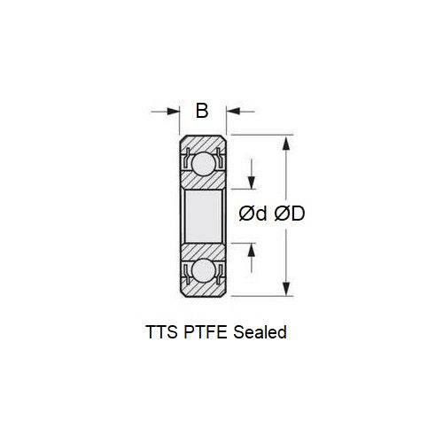 1046620 | CSN-693A-TTS-TF-DRY (10 Pcs) --- Bearings - 3 mm x 8 mm x 4 mm