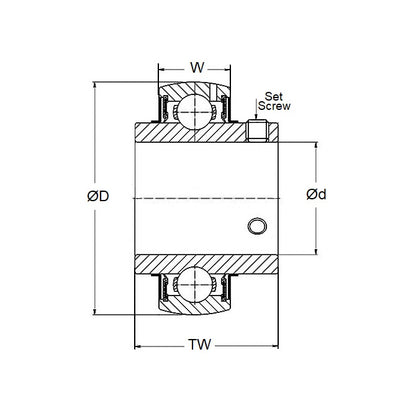 1120952 | UC204-12 (Each) --- Spherical OD Bearings - 19.05x47x31 mm Suits Cast Iron Housings - Chrome Steel Bearing