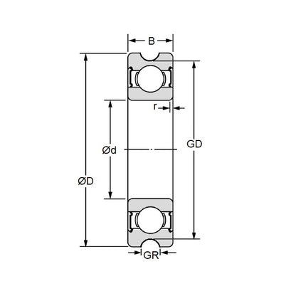 1054869 | U624C-ZZ-10-SG (5 Pcs) --- Bearings - 4 mm x 13 mm x 7 mm