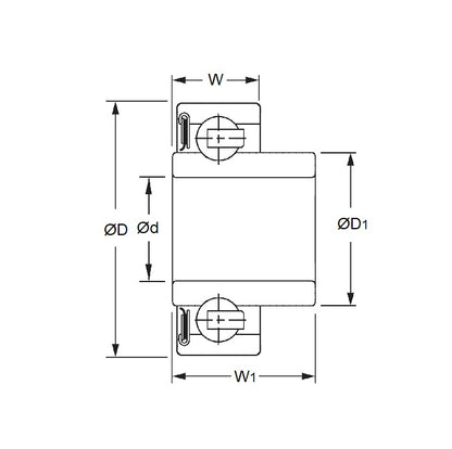 1230079 | W608-1-RG-SKATE-PK8 (PK-8) --- Skate Board and Skating Bearings - For general skating Extended inner ring one side - SET OF 8 Bearings - 8x22x7 inner width 12.5 - - Chrome Steel / Nylon Cage Bearing