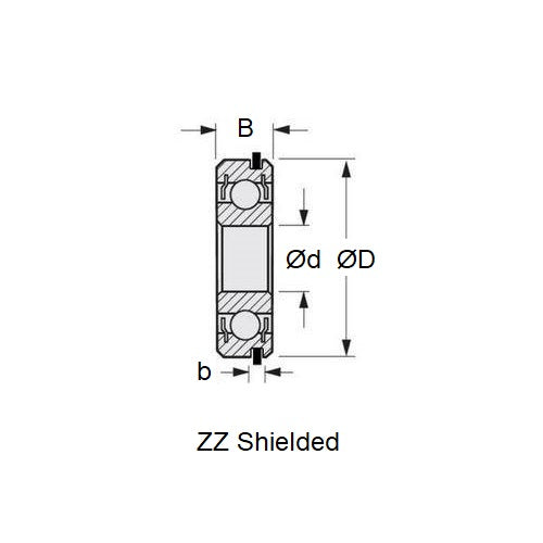 1081690 | 608-ZZ-MC3-NR (Each) --- Single Row Ball Bearings - 8x22x7 mm with Snap Ring - Chrome Steel SAE 52100 Bearing