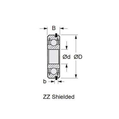 1124857 | 6804-ZZ-NR-ECO (Each) --- Single Row Ball Bearings - 20x32x7 mm with Snap Ring - Chrome Steel SAE 52100 Bearing