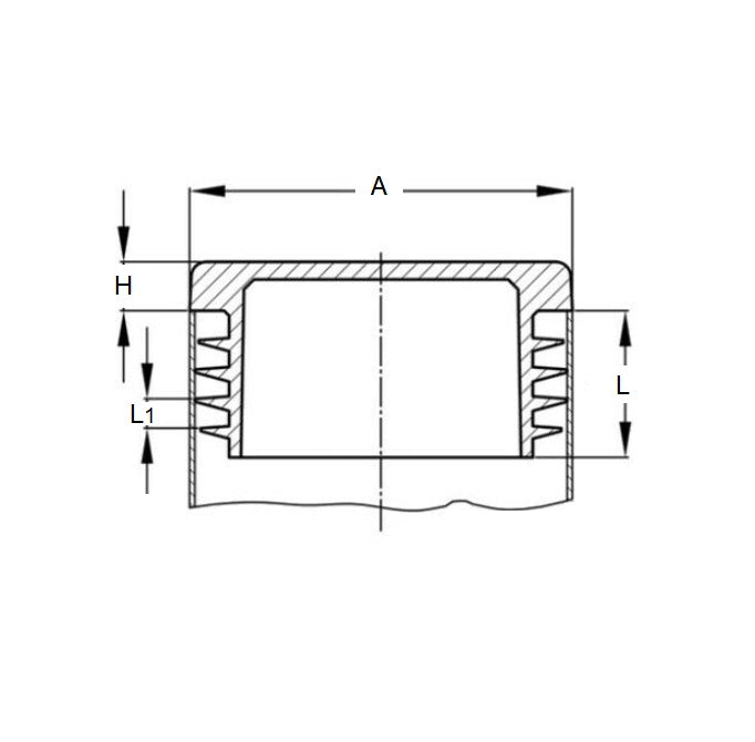 1095383 | BNGSQ-102-BL (14 Pcs) --- Square Bungs - 10.2 mm x  Black x 1.25 mm