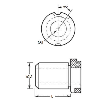 1102203 | BF0127-0079-0254-DS --- Bushings - 12.7 mm x 7.938 mm x 25.4 mm