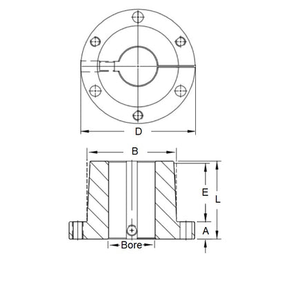 1126797 | QD-SK-0206 --- QD Bushings - 20.638 mm x  SK x 98.43 mm