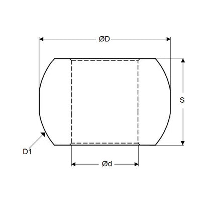 1082267 | BSP00800-01550-0110-SB --- Spherical Sintered Bronze Bushes - 8 mm x 15.5 mm x 11 mm