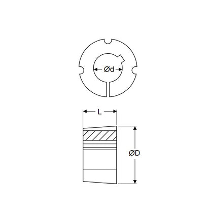 1139882 | TLB-1610-0286 --- Bushings - 28.575 mm x 57 mm x 25.4 mm