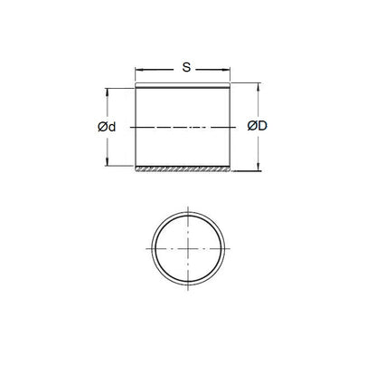 1098565 | BP0120-0140-0150-AOI (50 Pcs) --- Unflanged Bushes - 12 mm x 14 mm x 15 mm