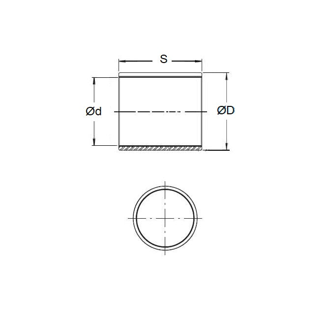 1067667 | BP0060-0100-0100-PM (3 Pcs) --- Unflanged Bushes - 6 mm x 10 mm x 10 mm