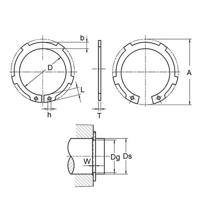 1167414 | DAK-058 --- Circlips - 58 mm x 2 mm x 55 mm